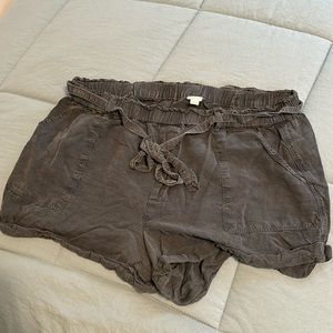 Dark gray AERIE light-weight shorts